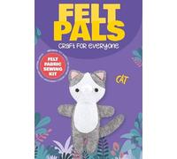 Dotty Design Knitty Critters - Felt Pals - Cat| Beginner-Friendly Crochet Craft Kit with Recycled Yarn