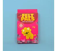 Dotty Design Knitty Critters - Felt Pals - Lion| Beginner-Friendly Crochet Craft Kit with Recycled Yarn