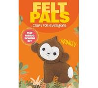 Dotty Design Knitty Critters - Felt Pals -Monkey| Beginner-Friendly Crochet Craft Kit with Recycled Yarn