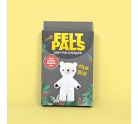 Dotty Design Knitty Critters - Felt Pals - Polar Bear| Beginner-Friendly Crochet Craft Kit with Recycled Yarn