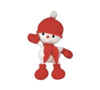 Dotty Design Knitty Critters - Knitty Critters Make Christmas - Twinkle Red Snowman| Beginner-Friendly Crochet Craft Kit with Recycled Yarn