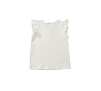 Dotty Dungarees Edie Frill Sleeve Top in White | Size: 6-7 Years Dotty Dungarees White 6-7 Years