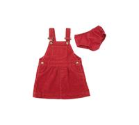 Dotty Dungarees Girl's Chunky Corduroy Pinafore Dress in Red | Size: 12-18 m Dotty Dungarees Red 12-18 m