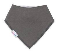 Dotty Fish Baby Bandana Bibs. Drool Bibs. Super Absorbent Teething Bib. Dark Grey. Organic Cotton Bib.