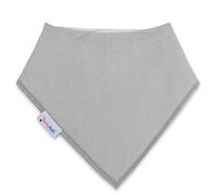 Dotty Fish Baby Bandana Bibs. Drool Bibs. Super Absorbent Teething Bib. Light Grey. Organic Cotton Bib.