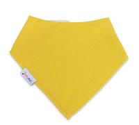 Dotty Fish Baby Bandana Bibs - Organic Cotton Dribble & Teething Bibs with Super Absorbent Fleece Backing, Adjustable Popper Closure, for Newborns & Toddlers - Mustard Yellow