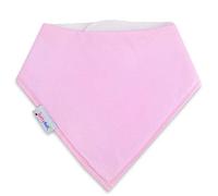 Dotty Fish Baby Bandana Bibs - Organic Cotton Dribble & Teething Bibs with Super Absorbent Fleece Backing, Adjustable Popper Closure, for Newborns & Toddlers - Pale Pink