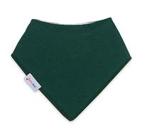 Dotty Fish Baby Bandana Bibs - Organic Cotton Dribble & Teething Bibs with Super Absorbent Fleece Backing, Adjustable Popper Closure, for Newborns & Toddlers - Dark Green