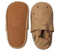 Dotty Fish Baby & Child Barefoot Leather Shoes with Rubber Soles. Lightweight, Flexible, Non-Slip First Walker Shoes, Elasticated Ankles, British Brand. Boys & Girls - Mocha Stars 18-24 Months