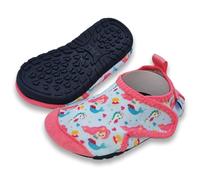 Dotty Fish Baby & Kids Barefoot Swim Shoes - Non-Slip Water Shoes, Quick-Dry with Rubber Sole, Lightweight & Flexible, Adjustable Fastening - Mermaid, 6-12 Months