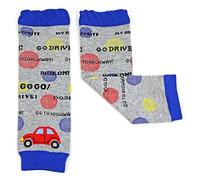 Dotty Fish Boys Legwarmers Baby and Toddler - Grey Go Go Cars - One Size