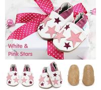 Dotty Fish Girls Soft Leather Baby Shoes Toddler Prewalker Infant 0-6mth- 4-5yrs