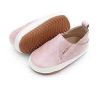 Dotty Fish Leather Infant Casual Shoes. Baby Boys Girls Slip-on Rubber Sole Trainers. First Walkers. Non-Slip Pink ‘Stomp’ Toddler Shoes (6 UK Child)