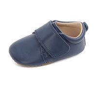 Dotty Fish Leather First Walking Baby Shoe. Classic Navy for Boys. Non-Slip. (3 UK Child)