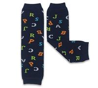Dotty Fish Leg Warmers for Babies & Toddlers, One Size - Navy Alphabet