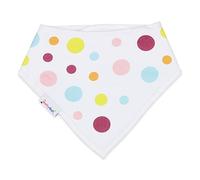 Dotty Fish Organic Cotton Baby Bib - Dribble & Teething Bib - Coloured Dots