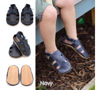 Dotty Fish Soft Leather Baby Shoes Toddler Sandals Boys/Girls 0-6 mths - 2-3 yrs