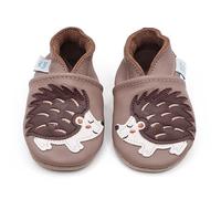 Dotty Fish Leather Baby Shoes. Toddler Shoes. Non-Slip Suede Soles. Boys and Girls. Light Brown Hedgehog. 12-18 Months (5 UK Child)