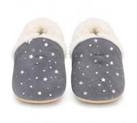 Dotty Fish Suede Baby & Kids Slippers - Barefoot, Fleece Lined, Non-Slip | Soft suede, Fleece lined, Barefoot, Soft soles, Elasticated ankles