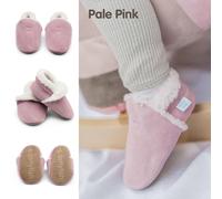 Dotty Fish Suede Baby Slippers Toddler/Kids Warm Fleece Boys/Girls 0-6mth-4-5yrs