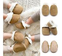 Dotty Fish Suede Baby Slippers Toddler/Kids Warm Fleece Boys/Girls 0-6mth-4-5yrs