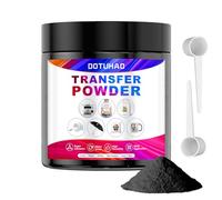 DOTUHAO DTF Powder Black Digital Transfer Hot Melt Adhesive with 2 Spoon for Dark Colored Garments, DTF Hot Melt Adhesive Powder for All DTF and DTG Printers, 4oz (Black,4oz)