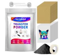 DOTUHAO DTF Powder, DTF Transfer Powder, DTF Transfer Film and Powder Kit for Sublimation, Direct-to-Film Transfer for Any Fabric, DTF Starter Kit for DTF & Sublimation Printer (Black,8oz)