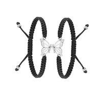 DOTUIARG 2 Pack Butterfly Cremation Bracelet for Ashes Braided Rope Adjustable Wristband Bangle Keepsake Memorial Jewelry for Women Girl