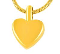 DOTUIARG 316L Stainless Steel Blank Small Heart Cremation Urn Necklace for Ashes Pendant Keepsake