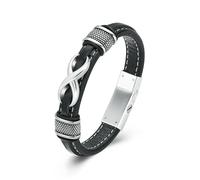 DOTUIARG Black woven stainless steel cross urn bracelet, men's and women's cremation urns, stainless steel accessories