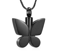 DOTUIARG Butterfly Cremation Jewelry for Ashes for Women Keepsake Memorial Loved One Urn Locket for Human Dog/Cat Ashes
