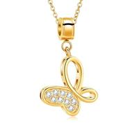 DOTUIARG Butterfly Urn Necklace for Ashes Crystal Cremation Jewelry Stainless Steel Ashes Pendant for Women Keepsake Memorial for Jewelry