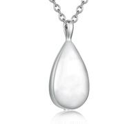 DOTUIARG Carved Teardrop Keepsake Ashes Necklace Urn Pendant Cremation Memorial Jewelry-Always in my heart
