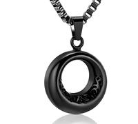 DOTUIARG Circle of Life Urn Necklace for Ashes Holder Stainless Steel Ashes Keepsake Memorial Urn Jewelry