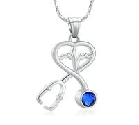 DOTUIARG Cremation Ashes Urn Necklace with Crystal Keepsake Jewelry for Gifts