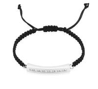 DOTUIARG Cremation Bracelet for Ashes - Black Braided Rope Stainless Steel Cube Memorial Urn Jewelry Adjustable Bangle Keepsake