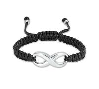 DOTUIARG Cremation Bracelet for Ashes Handmade Braided Black Rope Adjustable Wrist Band Bangle Keepsake Urn Memorial Jewelry