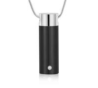 DOTUIARG Cremation jewelry cylinder stone urn, bracelet for men double row urn pendant
