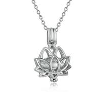 DOTUIARG Cremation Jewelry for Ashes - Lotus Flower Ashes Pendant Necklace with Keepsake Urn Memorial Ash Jewelry