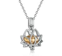DOTUIARG Cremation Jewelry for Ashes - Lotus Flower Ashes Pendant Necklace with Keepsake Urn Memorial Ash Jewelry