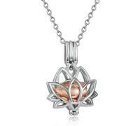 DOTUIARG Cremation Jewelry for Ashes - Lotus Flower Ashes Pendant Necklace with Keepsake Urn Memorial Ash Jewelry