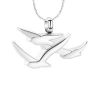 DOTUIARG Cremation Jewelry for Ashes Memorial Ash Holder Keepsake Stainless Steel Urn Necklace Pendant