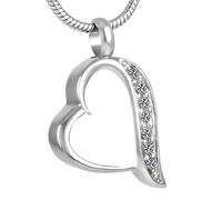 DOTUIARG Cremation Jewelry Heart Urn Pendant Ash Keepsake Memorial Necklace