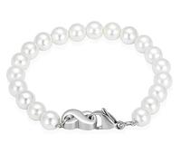 DOTUIARG Cremation Jewelry Urn Bracelet for Ashes Pearl Stainless Steel Pendant Bangle Keepsake Memorial Bracelet for Women Girl