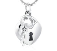 DOTUIARG Cremation Jewelry Urn Necklaces for Ashes Stainless Steel Key with My Heart Pendant Memorial Ash Holder Keepsake Gift