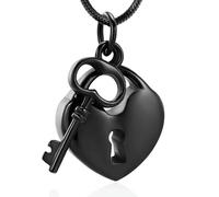 DOTUIARG Cremation Jewelry Urn Necklaces for Ashes Stainless Steel Key with My Heart Urn Pendant Memorial Ash Holder Keepsake Gift