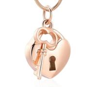 DOTUIARG Cremation Jewelry Urn Necklaces for Ashes Stainless Steel Key with My Heart Urn Pendant Memorial Ash Holder Keepsake Gift