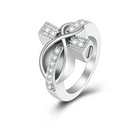 DOTUIARG Cross Ring Hold Loved Ones Ashes Cremation Urn Rings for Women Men