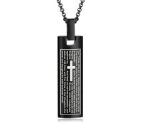 DOTUIARG Cross Urn Necklace for Ashes Rectangle Cremation Jewelry Stainless Steel Ashes Pendant for Women Men Keepsake Memorial Necklace