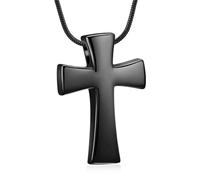 DOTUIARG Cross Urn Necklace for Ashes Stainless Steel Cremation Jewelry Ashes Pendant Human Pet Keepsake Memorial Jewelry for Women Men